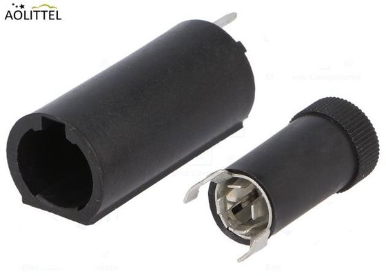 Supporto cilindrico PTF-45 del fusibile del PWB di verticale 5x20mm di Shocksafe 10 amp 250 volt con il coperchio a vite 10 millimetri di gioco di Pin