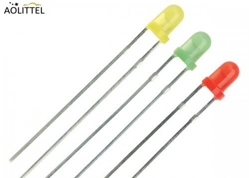 diodi luminescenti alimentabili bianchi ultra luminosi rotondi LED della cima LED RGB di 3mm chiari
