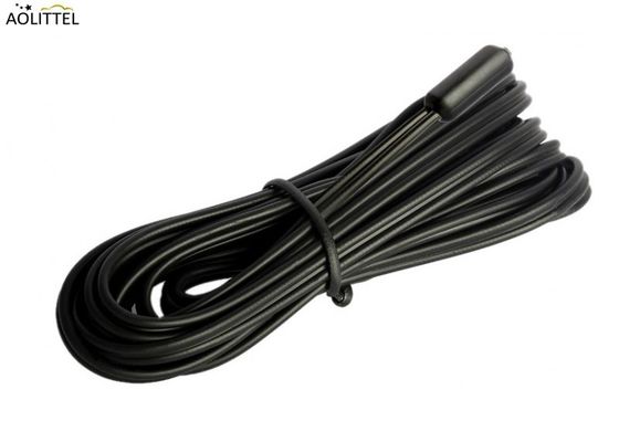 Sensore di temperatura dell'iniezione 6x15mm NTC del TPE IP68 micro 10KΩ±1% B2550=3950±1% con il cavo piano di tipo B AWG26# 2 metri