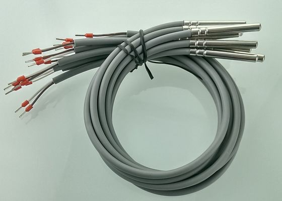 Sensore di temperatura di resistenza del platino della classe B PT100 di RTD micro una lunghezza dei 2 tester con l'alloggio dell'acciaio inossidabile 304 di 6x50mm