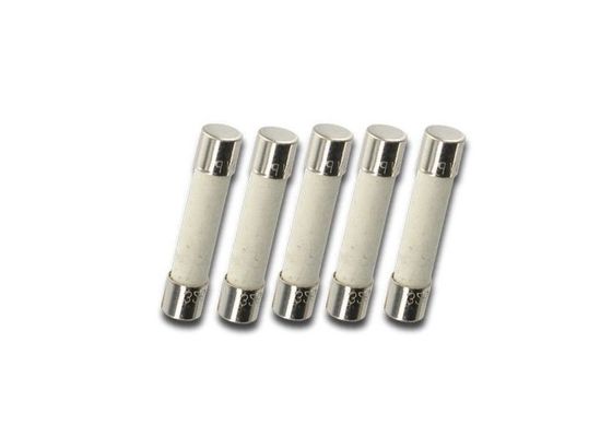 fusibile ceramico sostituto veloce 250VAC 3A della metropolitana di 5.2x20mm con il cappuccio d'ottone nichelato dell'elemento di lega per la grande applicazione corrente