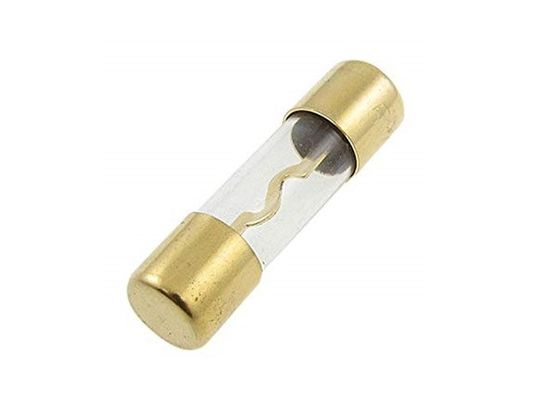 Fusibile automatico di vetro 10-80A 32VDC della metropolitana AGU 10x38mm del veicolo dell'automobile dell'amplificatore audio S dell'elemento stereo automatico di forma con oro placcato