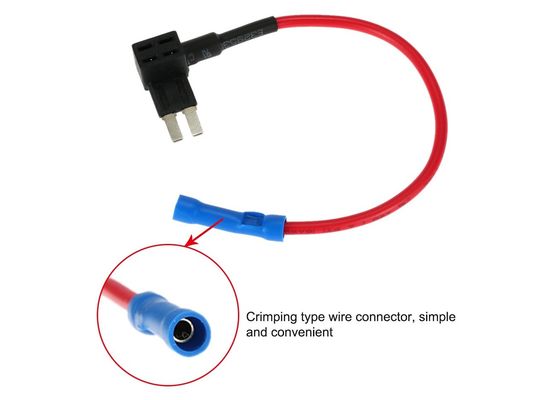 Micro2 il micro II ATA aggiunge rosso automatico del supporto UL1015 16AWG del fusibile del camion in-linea dell'automobile del circuito 32V 15A un mini con l'adattatore del fusibile