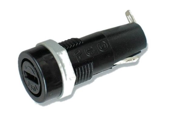 Supporto verticale Scossa-sicuro scanalato H3-02 10A 250VAC del fusibile del PWB del supporto di Fingergrip del cappuccio per il fusibile cilindrico della metropolitana di vetro di 5x20mm