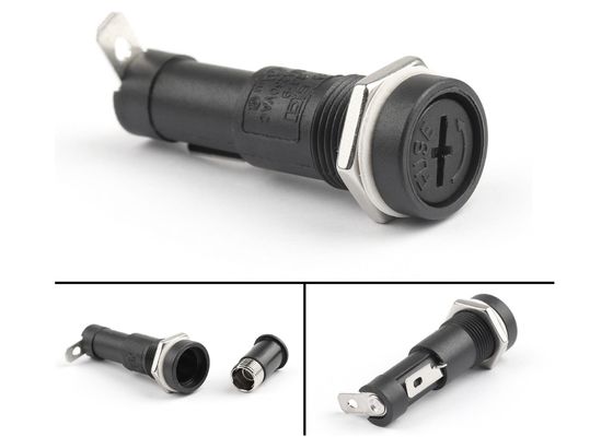 Tipo orizzontale supporto 15A 250V del supporto del pannello R3-9 della baionetta di bassa tensione del fusibile per il fusibile di vetro del fusibile ceramico di 6x30mm