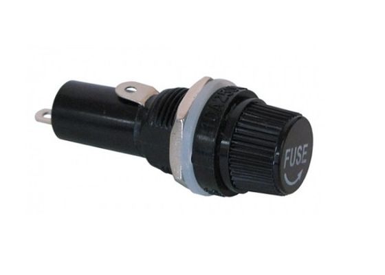 Blocchetto a vite miniatura della scatola del supporto del fusibile del PWB della cartuccia di infiammabilità di UL94 V0 per i fusibili ceramici 10A 250V della metropolitana di 5x20mm