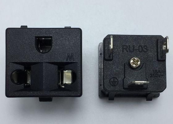 3Pin brasiliano Australia Stati Uniti Regno Unito UE allo sbocco del nero del convertitore di viaggio dell'adattatore del caricatore dell'incavo elettrico di corrente alternata Della spina del Brasile