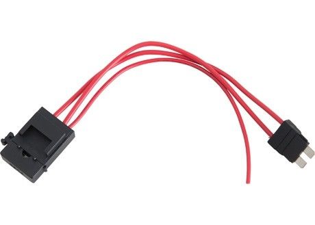 Scatola automatica in-linea quadrata di plastica MT205 del supporto del fusibile metallica cappuccio di Shell del nero rosso del cavo per il mini fusibile della lama dell'automobile