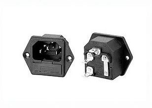 IL VDE dell'UL CUL ha approvato gli incavi elettrici 250V 15A di IEC 60320 dell'entrata di CA C14 con il supporto della valvola a cartuccia di vetro di 10A 5x20mm