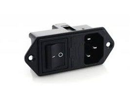 Innesto a vite femminile di CA degli incavi 15A 250V delle spine di corrente elettriche di CA di IEC 60320 C14 3PIN con l'interruttore on-off