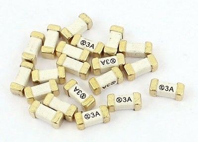 Tipo STABILITO placcato argento UL ceramica del fusibile 3A 125V 2.6mmx6.1mm PSE CSA del supporto della superficie del quadrato lento SMD del colpo