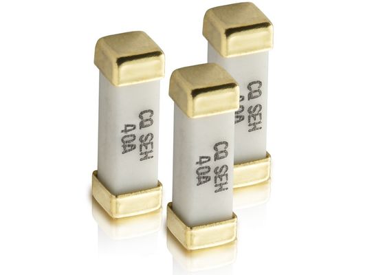 12.3x4.45x4.45mm LEI ceramico quadrato del fusibile 60V 40A dei cappucci SMD dell'ottone placcato oro di serie per potere del sistema di memorizzazione