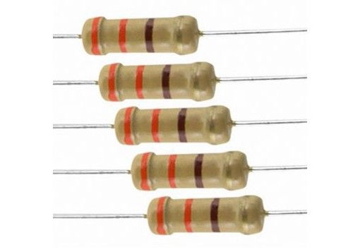 Il film miniatura del carbonio di CFR ha riparato la resistenza 0.5W 1WS 330R 5% 350V 9032 3.2x9mm cachi al piombo assiali